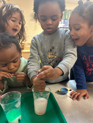 A group of children playing with liquid in a cup

AI-generated content may be incorrect.